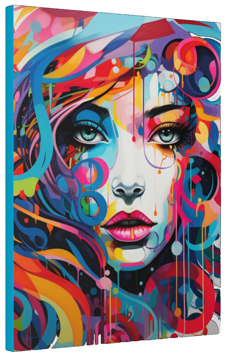 Unapologetic canvas, angled view showing the blue side edges